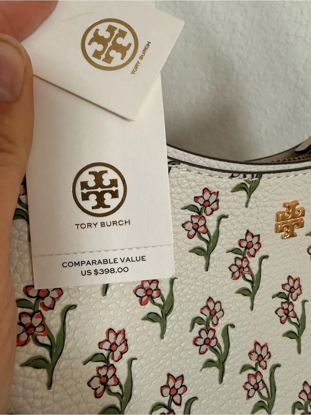 Tory Burch Emerson Zip Shoulder Floral Bag